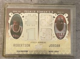 NBA Michael Jordan & Oscar Robertson Jersey Card /50
