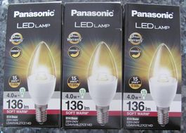 3 stück 4W Panasonic Led Birne E14 dimmbar