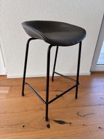 2 Barhocker Polster braun Metallgestell schwarz gut erhalten