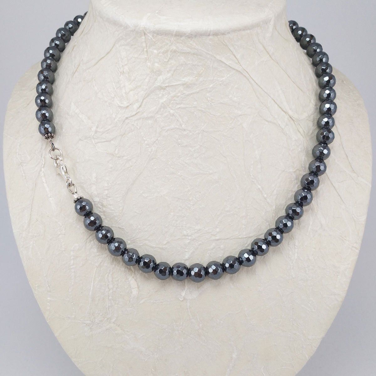Catenine: Hämatit Halskette (facettiert) – Nuovo e nell'imballaggio originale da Meilen venduto da Byrd-bijoux 2