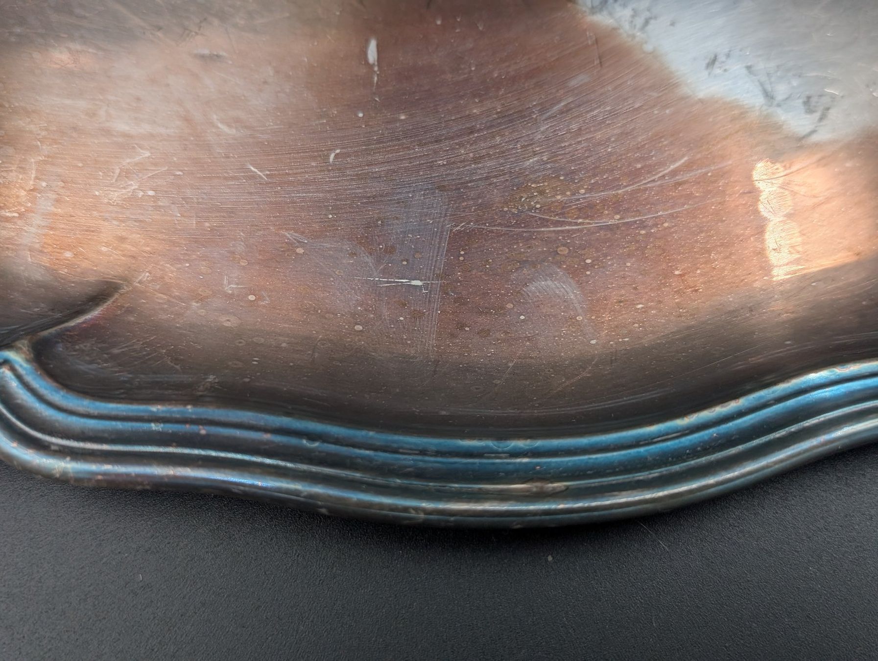 Piatti di portata: Vintage Tablett Harmonie 1974 Servierplatte versilbert – Usato da Wiezikon b.Sirnach venduto da Romsche 3
