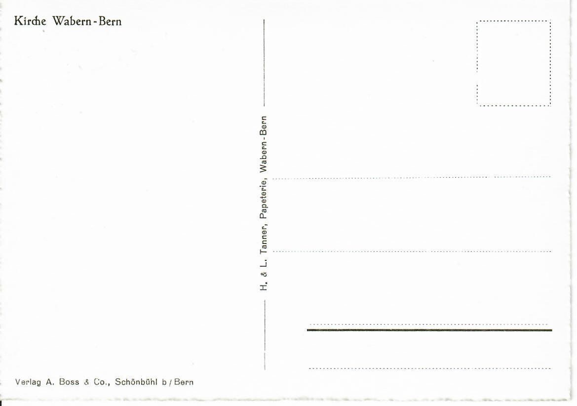 Cartoline postali: Kirche Wabern Bern – Usato da Hochdorf venduto da Ziegel-16 1
