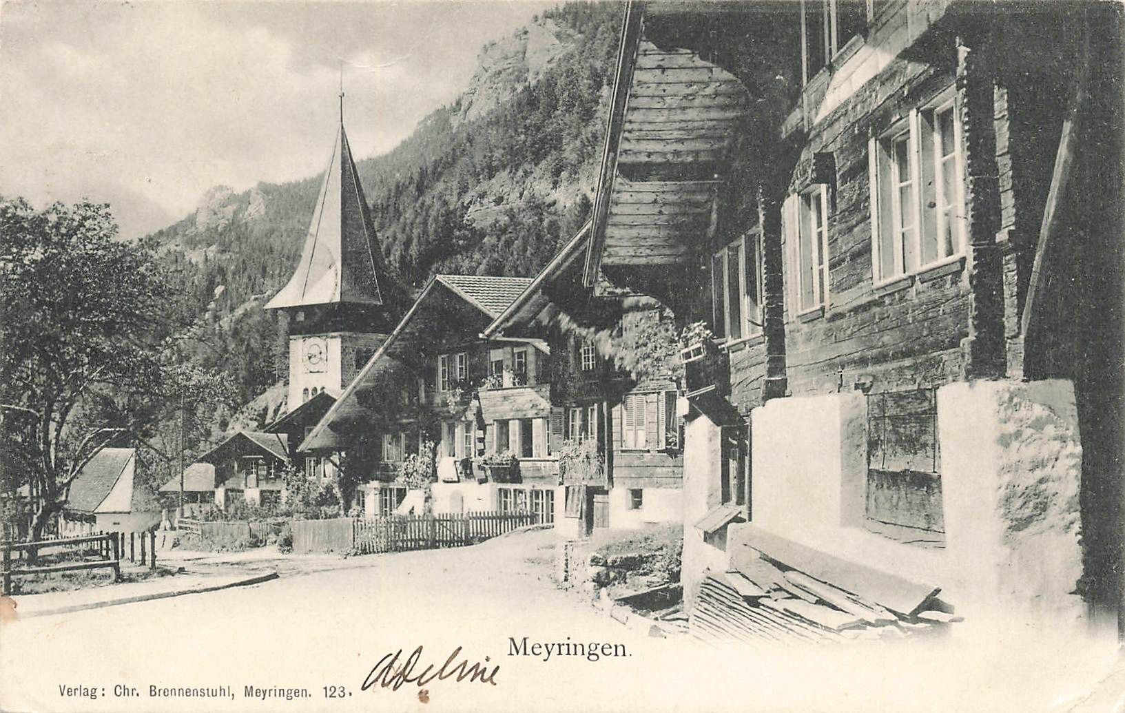 Cartoline postali: Meyringen – Usato da Biasca venduto da Blenio71