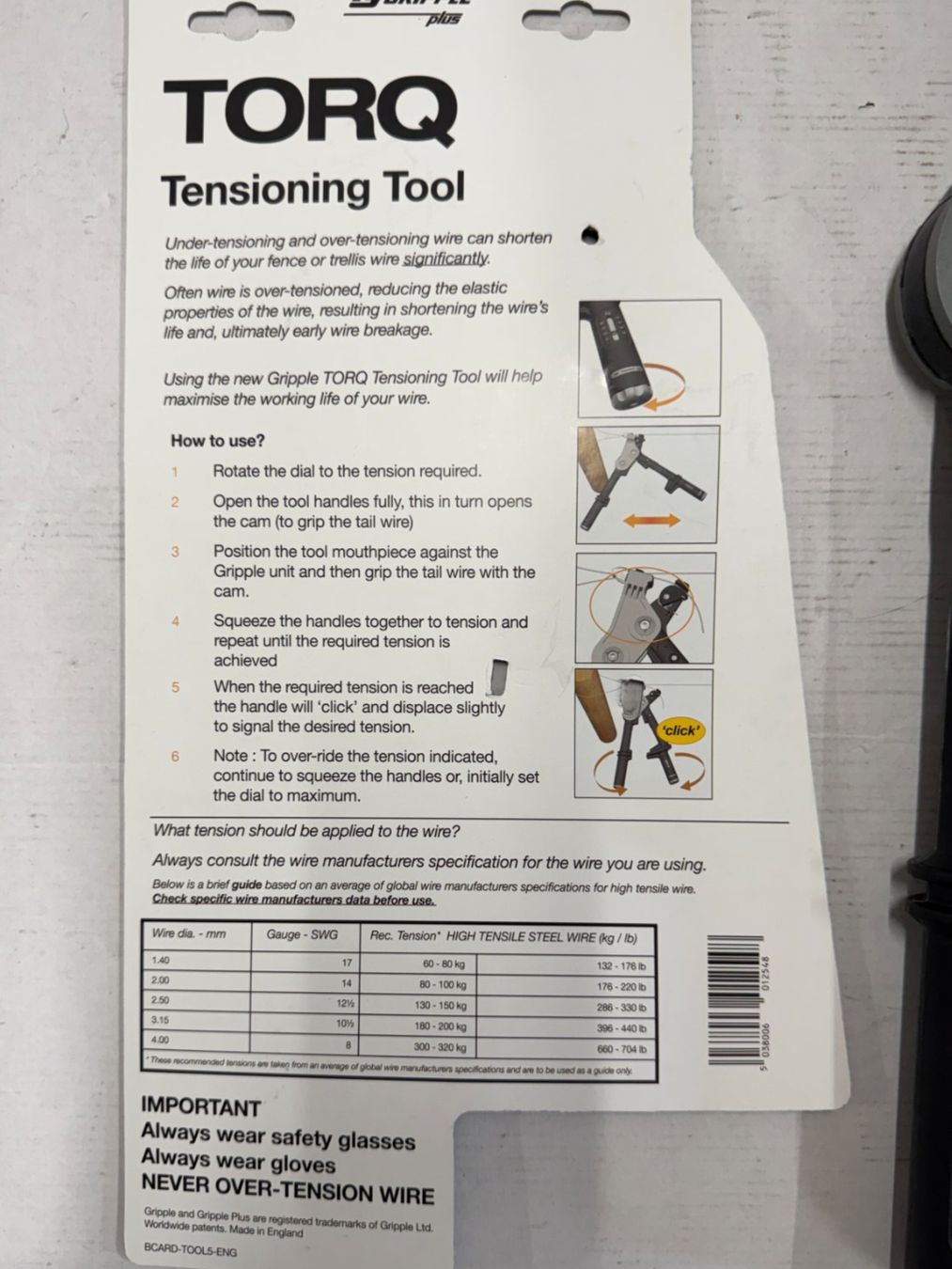 Tutti gli attrezzi: Gripple Tensioning Tool (X1157) – Nuovo (secondo la descrizione) da Däniken SO venduto da Profog1 2