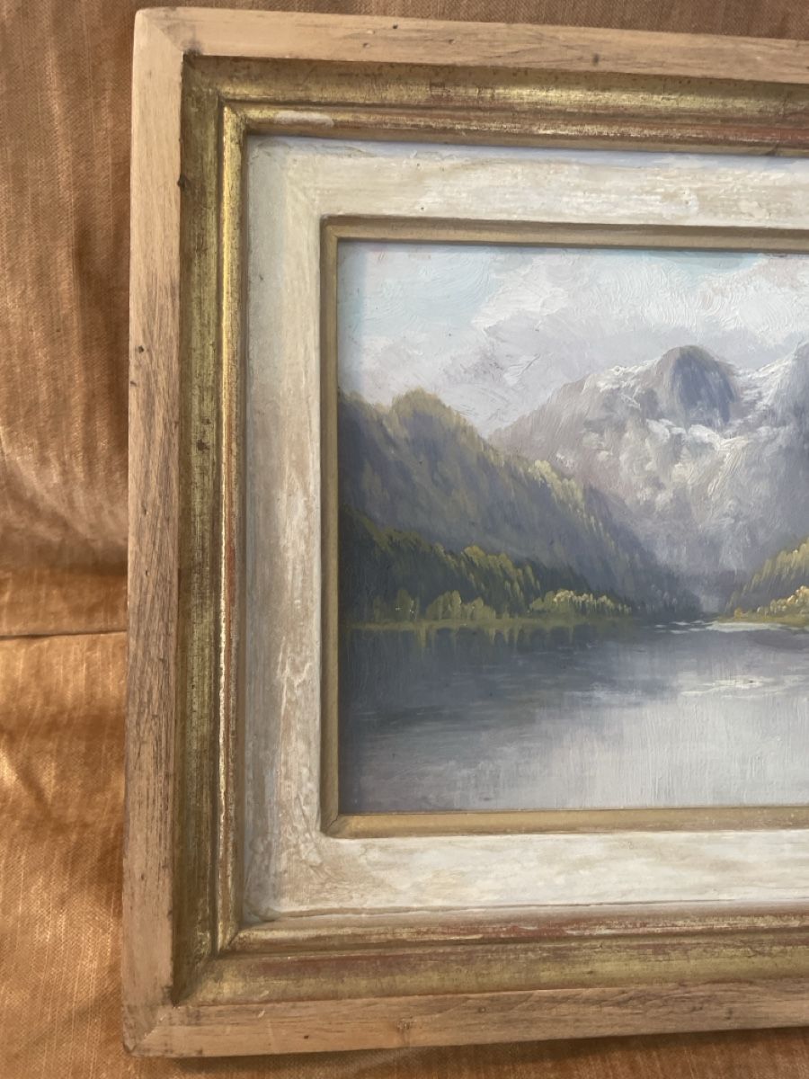 Dipinti: Gemälde L. Voigt Bergsee signiert  – Usato da Steinmaur venduto da Eastwing 1