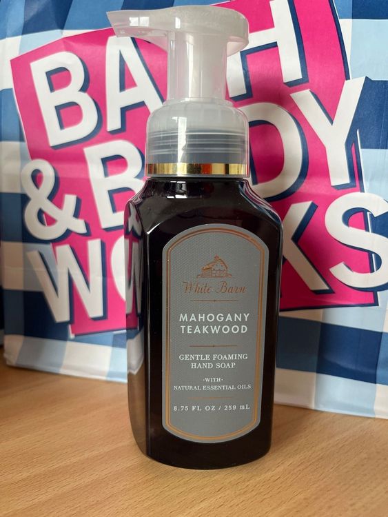 mahogany teakwood foaming hand soap