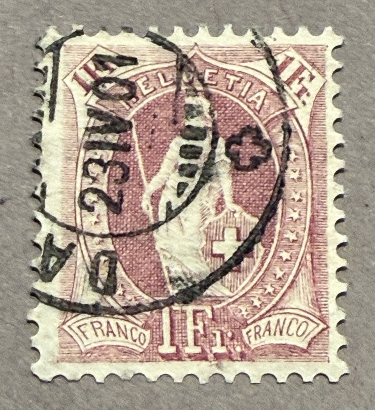 Alle Briefmarken: 71E Attest Guinand  Stempel SBK 460.- – Gebraucht aus Steinhausen von yukon26
