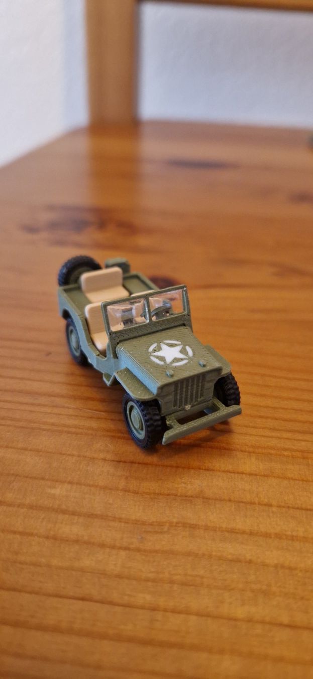 Giocattoli: Micro jeep vert avec remorque et obusier imprimé en 3D – Nuovo (secondo la descrizione) da Fleurier venduto da Tortue26 2
