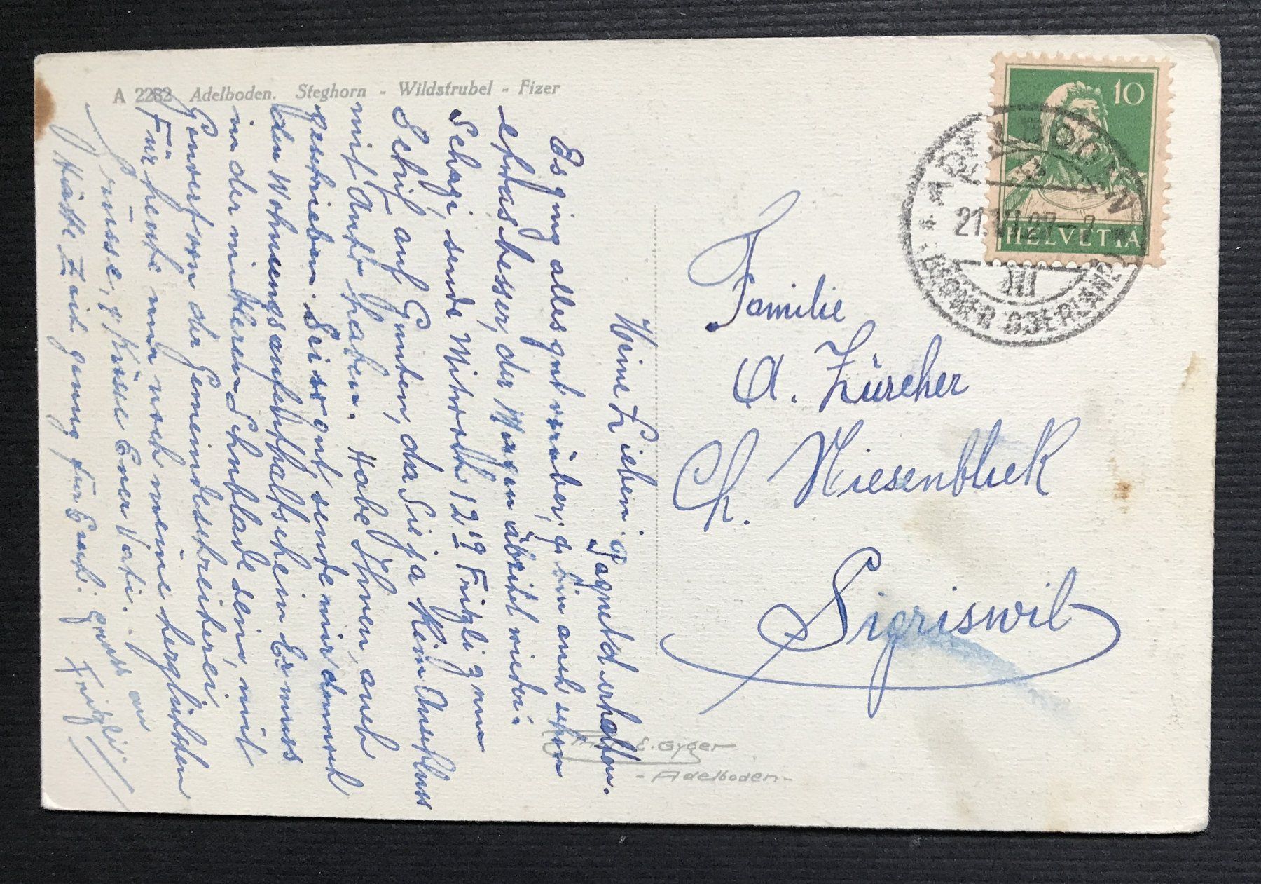 Cartoline postali: ALTE ANSICHTSKARTE ADELBODEN – Usato da Ostermundigen venduto da Heavenmaus75 1