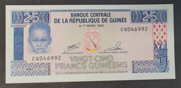 25 FRANCS / GUINEA 1988 (BANKFRISCH)