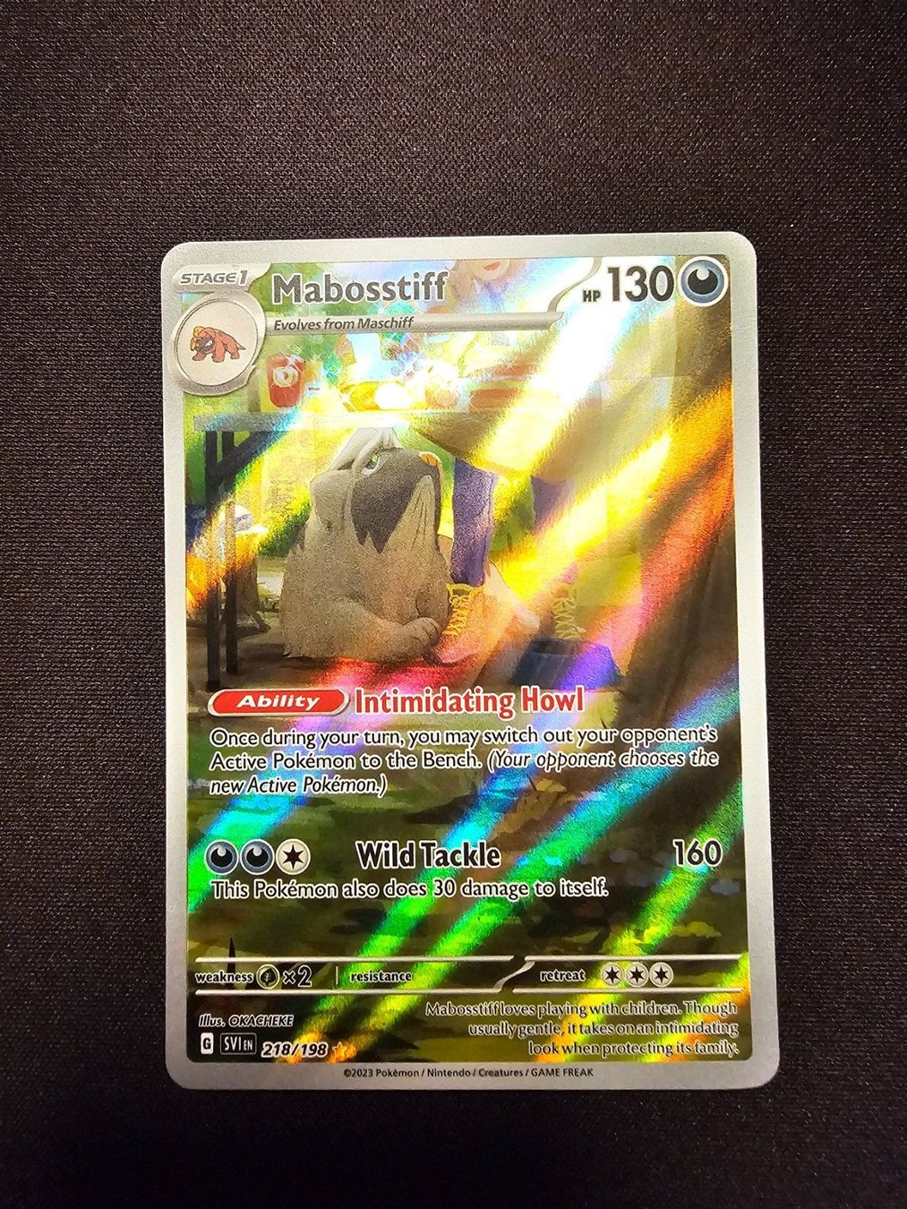 Pokémon Carte collezionabili: Mabosstiff EN 218/198 – Usato da Lufingen venduto da Argannon