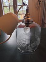 Vintage Glas Hängelampe, Industriedesign, Top Zustand!