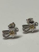 Süsse Ohrstecker Engel mit Herz, 925 Silber, Neu!