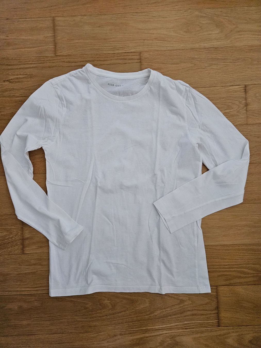 T-shirt: Herren Langarmshirt weiss, basic, Grösse M – Usato da Liestal venduto da corneb