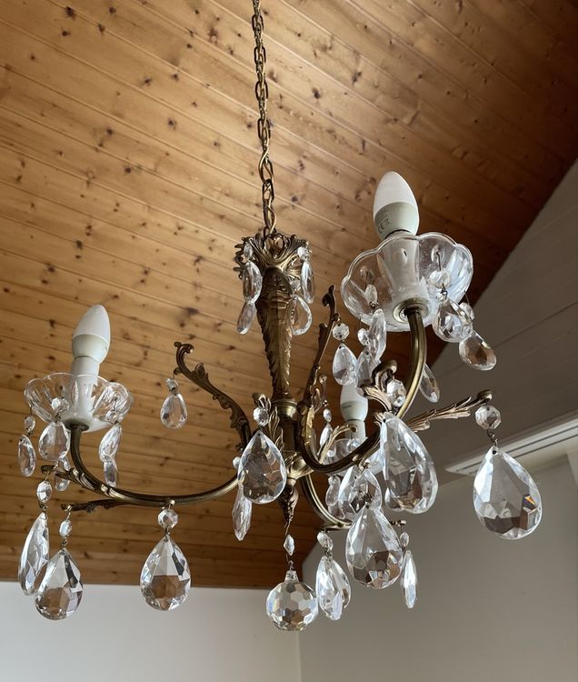 ORION LIGHTSTYLE Messing Lampenkette 1m - Dekorative Leuchtenkette Für Kronleuchter Antik