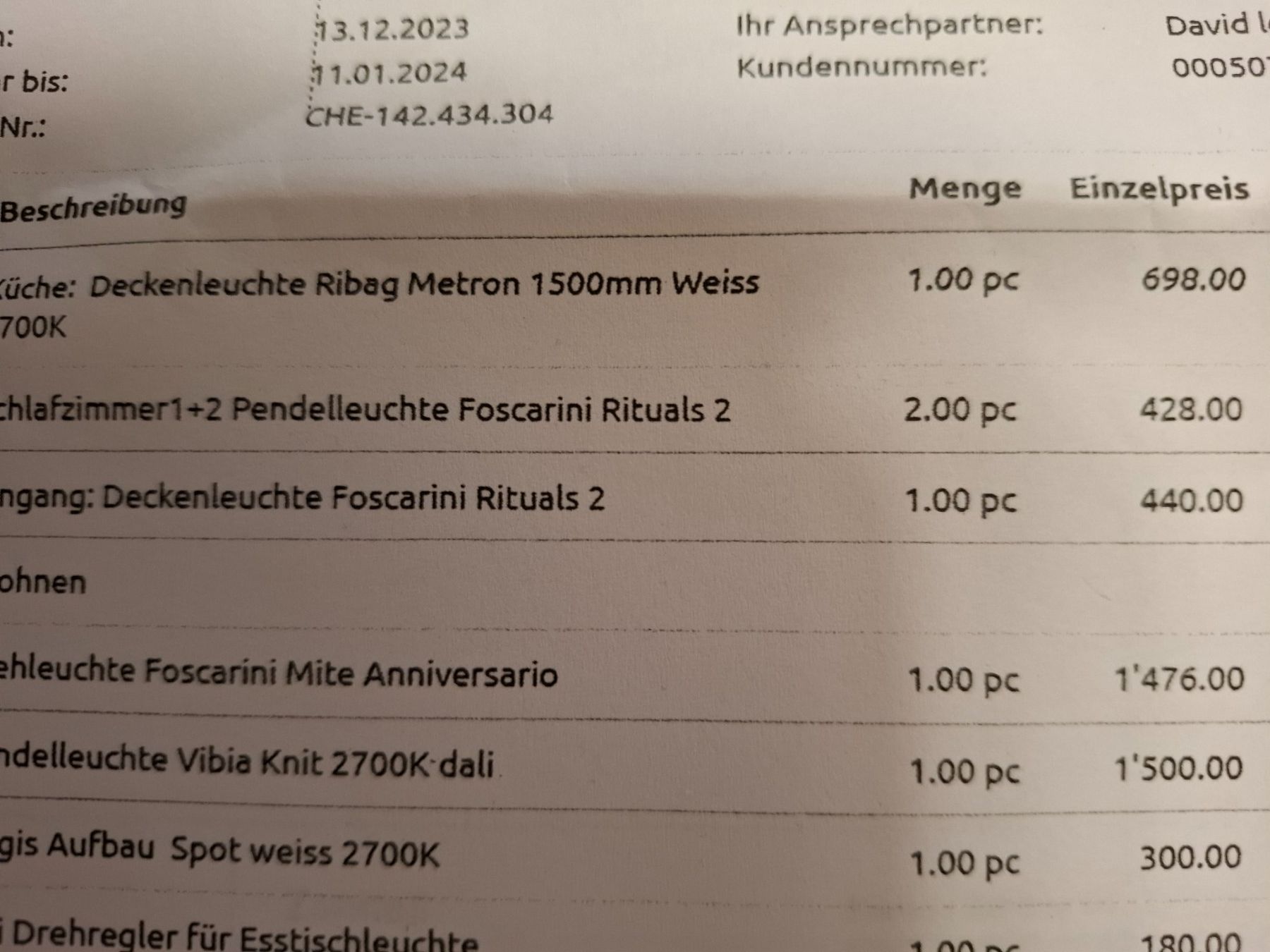 Lampade: Leuchten – Usato da Holderbank SO venduto da argokim 3