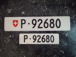2x Nummernschild PTT Post ausrangiert 92680