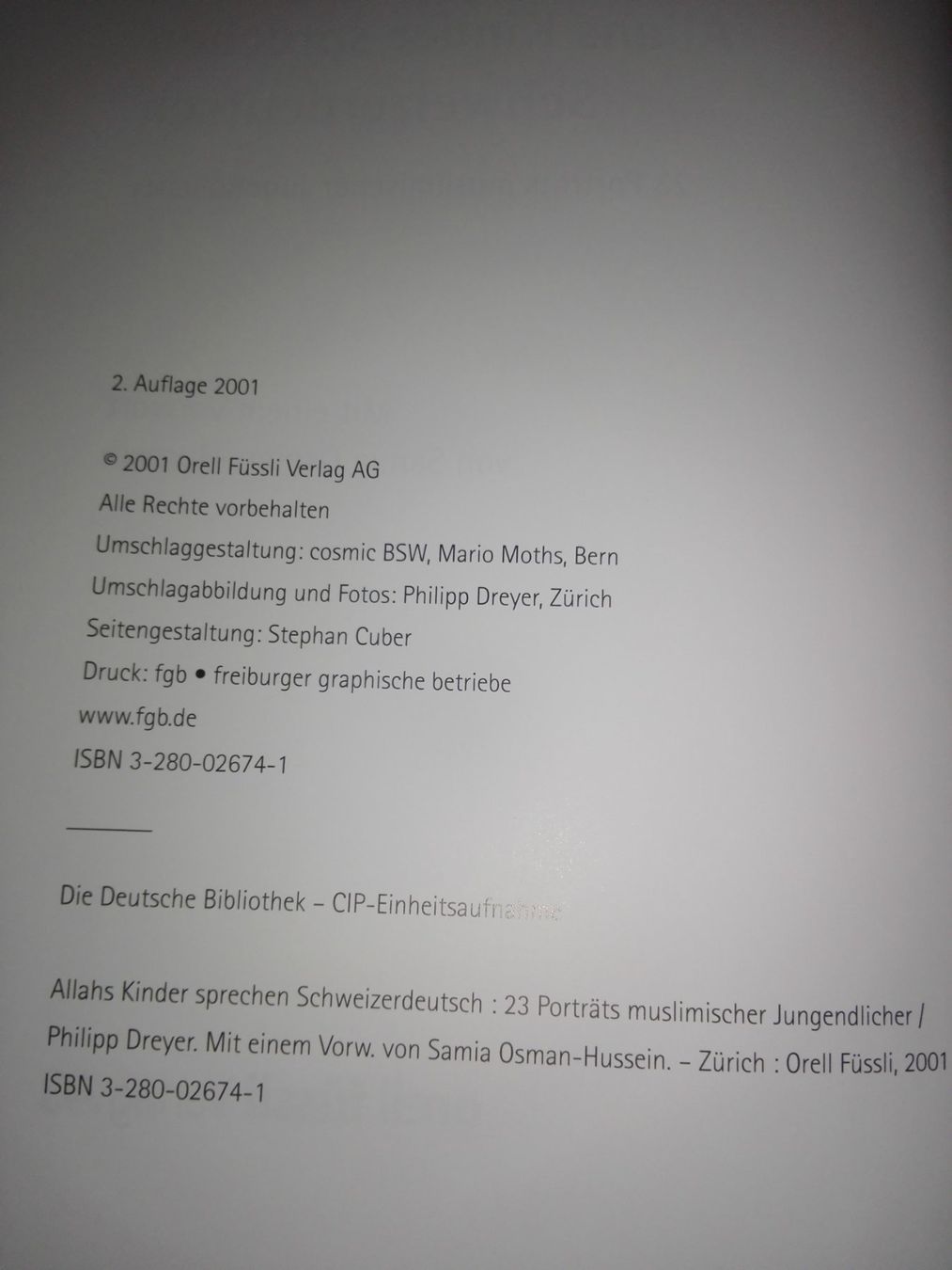 Bücher: Allahs Kinder sprechen Schweizerdeutsch  (Philipp Dreyer) – Gebraucht aus St.Gallen von elk2023 2