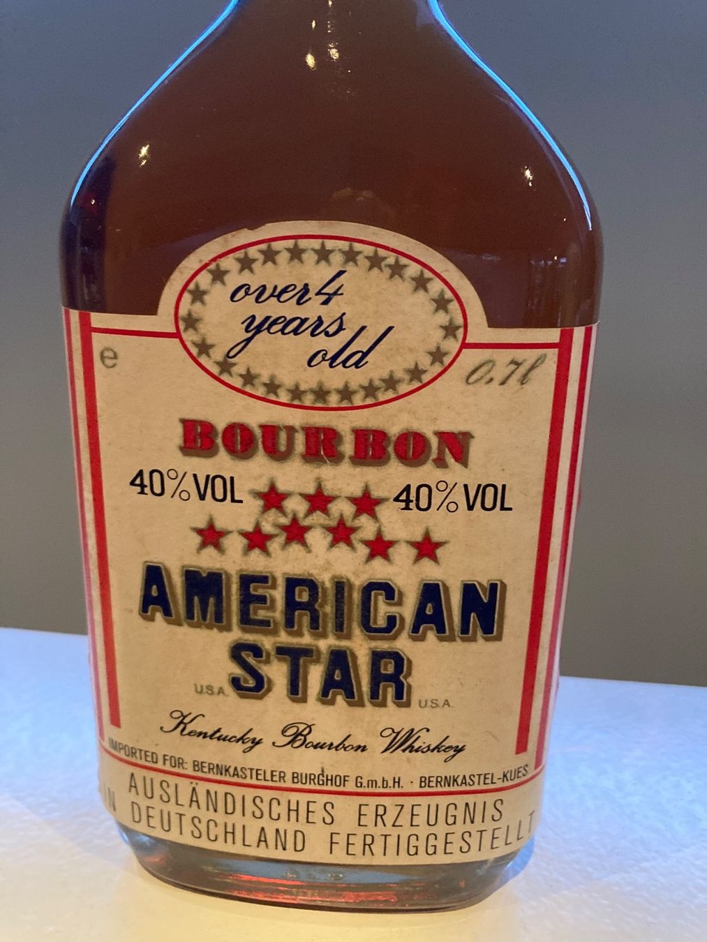 Spirituosen: Whiskey Bourbon American Star von ca 1985 – Neu (gemäss Beschreibung) aus Roggwil BE von Maui2000 1