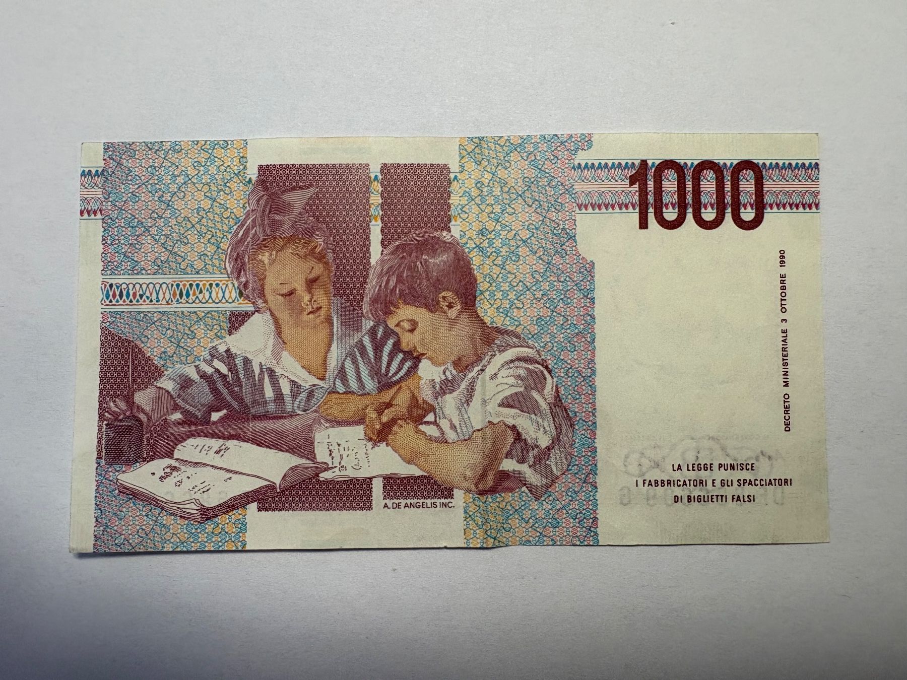 Banconote: Italienische Banknote 1990 – Usato da Savosa venduto da Misch-M13 1