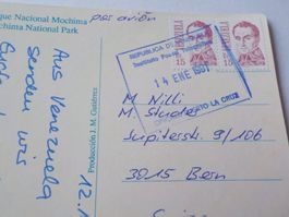 Amerika, Venezuela, 1 Karte mit Marken