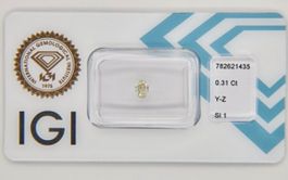 Ab 1 Fr. - Top natürl. Diamant 0.31 ct - mit Zertifikat