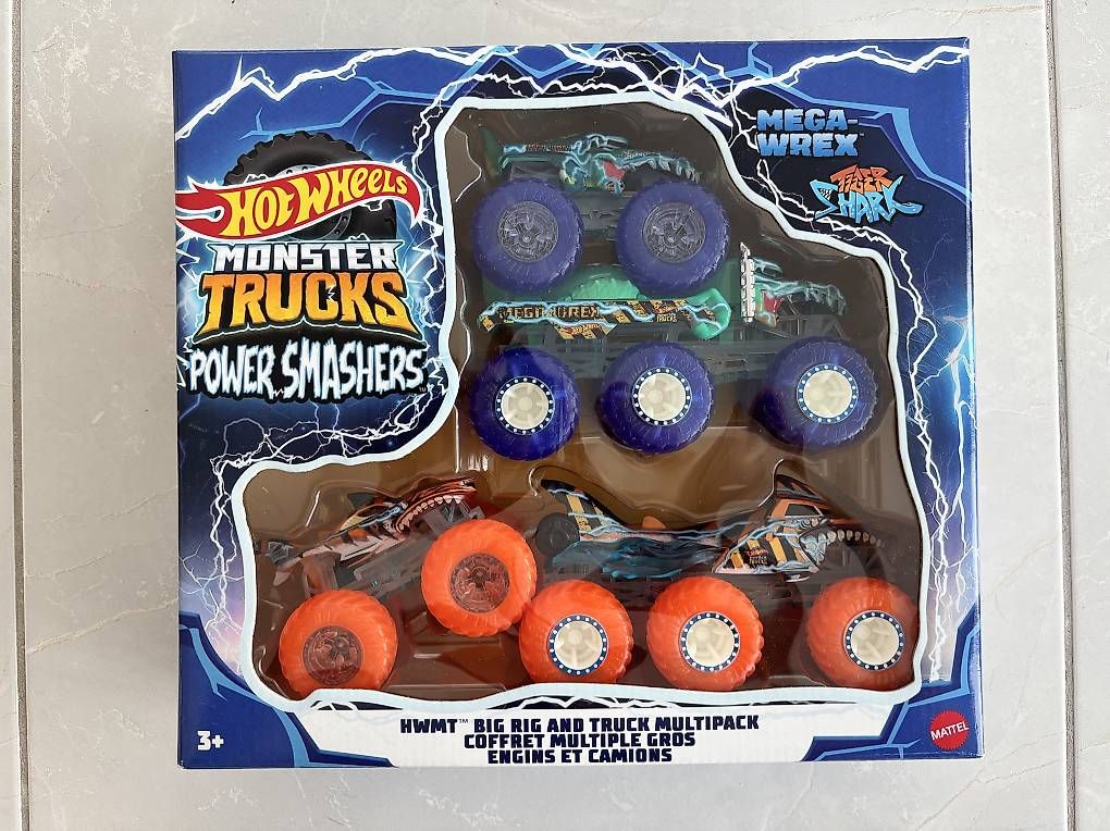 Giocattoli: Hot Wheels Monster Trucks  Power Smashers Set – Nuovo e nell'imballaggio originale da Wädenswil venduto da JadeemFreeman