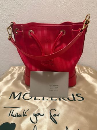 Rote Handtasche/Beuteltasche von Mollerus, Top Zustand!