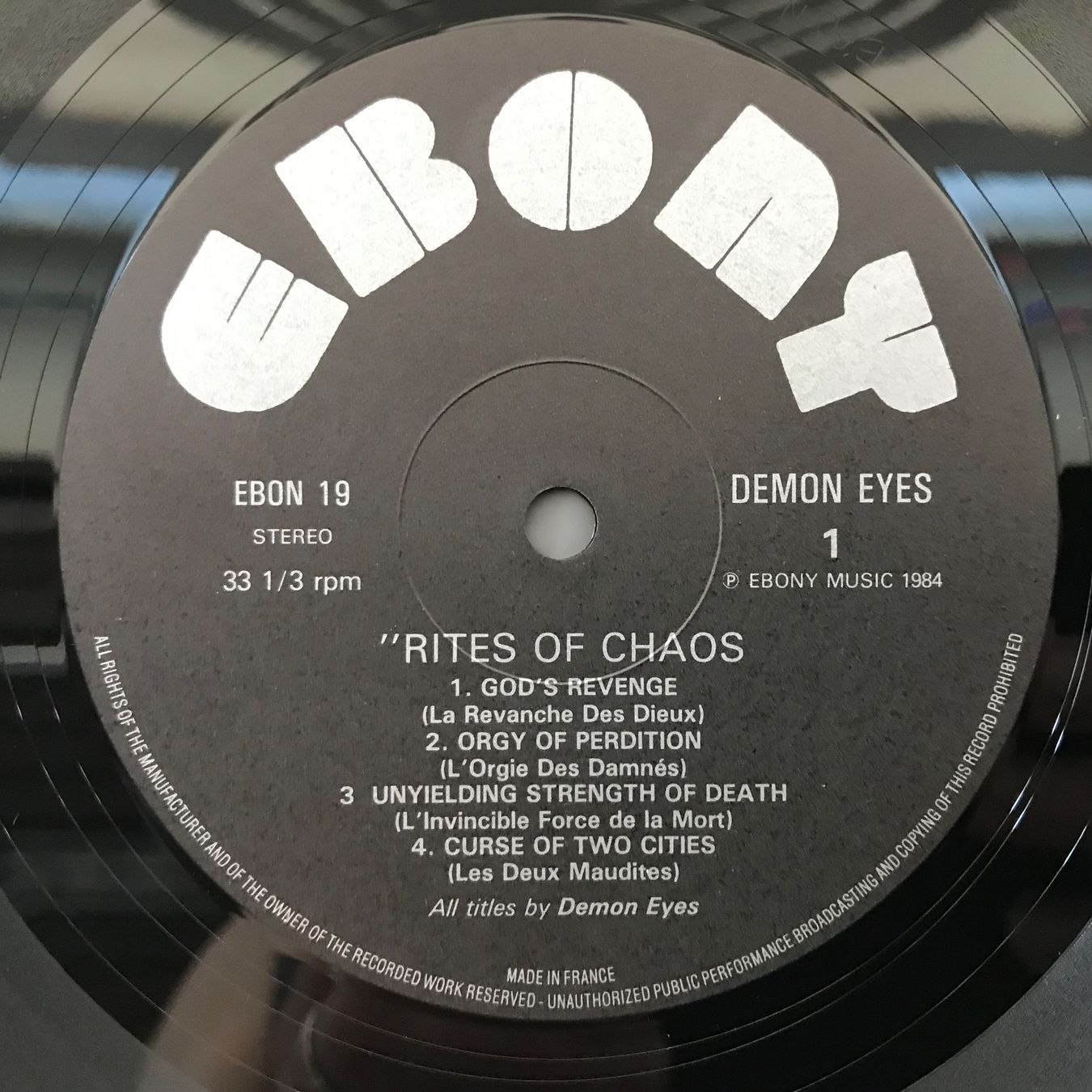 Dischi in vinile: Demon Eyes - Rites Of Chaos – Usato da Aesch BL venduto da BlueMusicRecords 2
