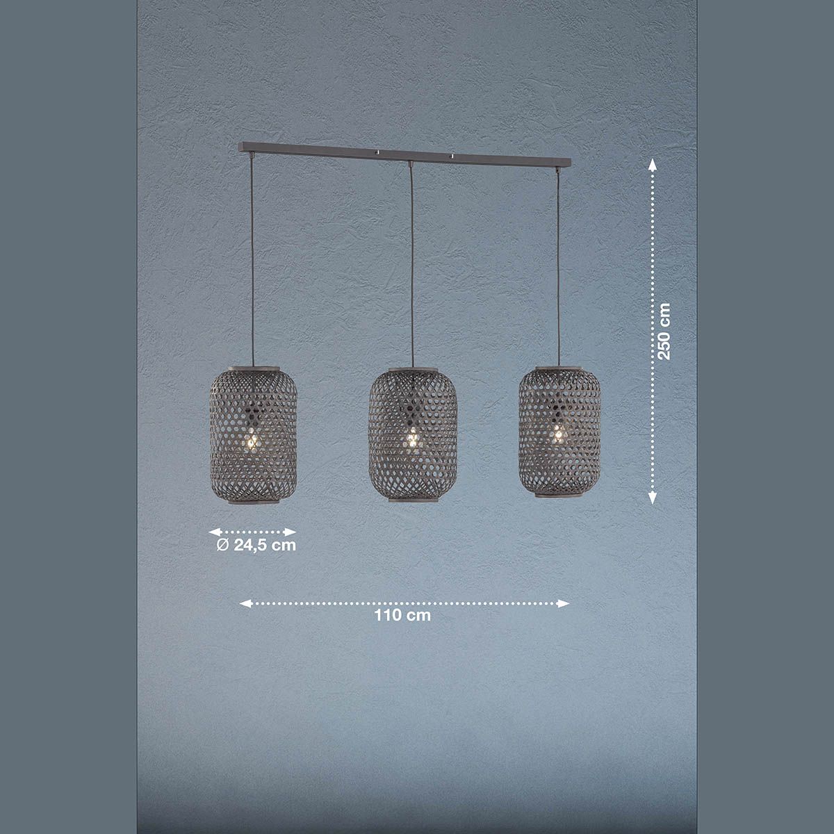 Kronleuchter & Deckenlampen: Pendelleuchte, Schwarz, 110 cm x 25 cm – Neu (gemäss Beschreibung) aus Kreuzlingen von Smart-Light 4