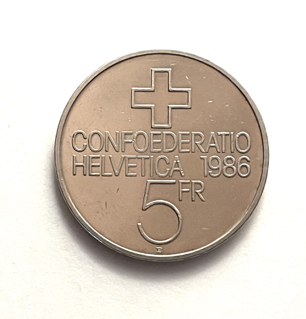Tutti le monete: 5frs commémorative 1986 – Usato da Renan BE venduto da johncactus 1