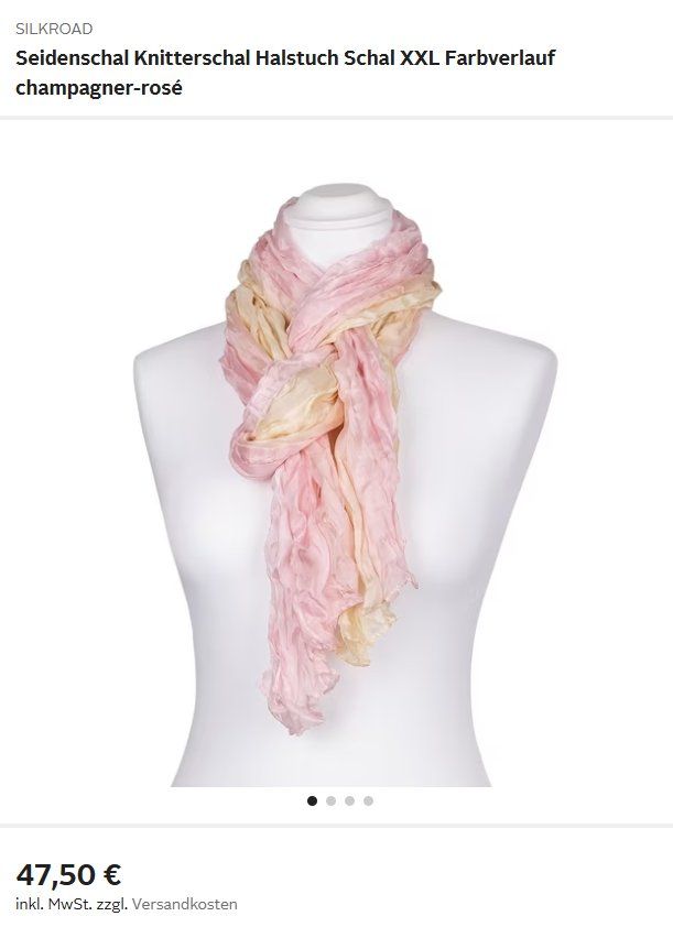 Foulard & Sciarpe: 🏷️ Silkroad Schal aus 100% Seide im Knitterlook 🧣 – Nuovo (secondo la descrizione) da Thalwil venduto da VitaMini 6