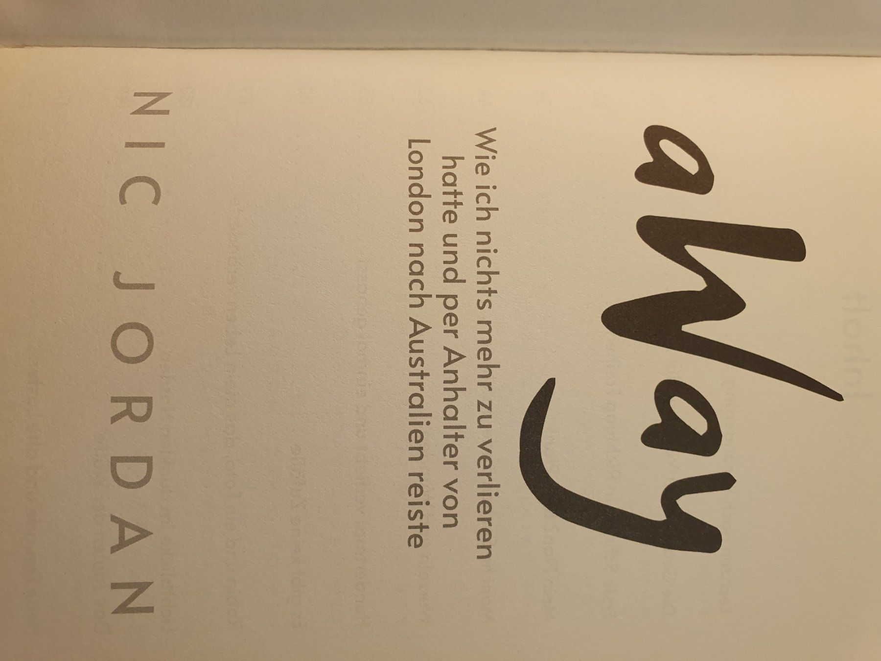 Libri: Away - Nic Jordan – Usato da Zürich venduto da loosebone 3