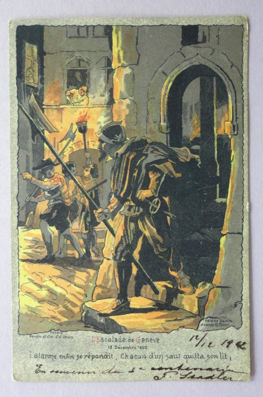 Cartoline postali: Escalade de Genève – Usato da Fétigny venduto da Billy2miny