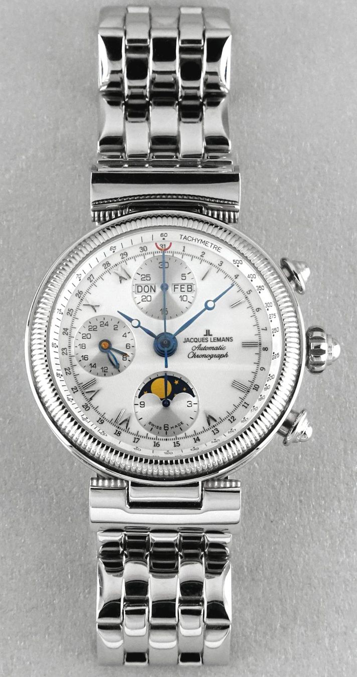 Jacques Lemans Orologi: Jacques Lemans: Chrono / triple date / Mondphase Kal. 7751 – Usato da Meilen venduto da Anonymous3 3