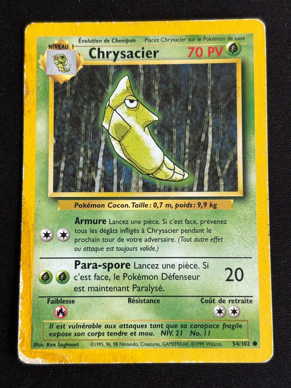 Pokémon Carte collezionabili: Pokemon Chrysacier - Set de Base 54/102 - Français – Usato da Bern venduto da Big_GS
