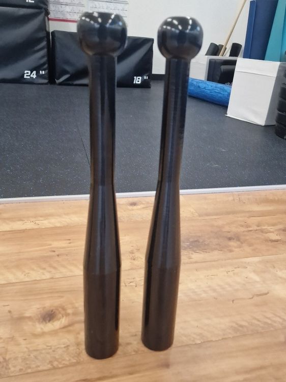 Indian Club Bell Massue 2,5 Kg En Caoutchouc Noir - Revêtement Durable, Antidérapant, Design Moderne - Pour Force Explosive, Coordination Et Endurance - Longueur 51 Cm