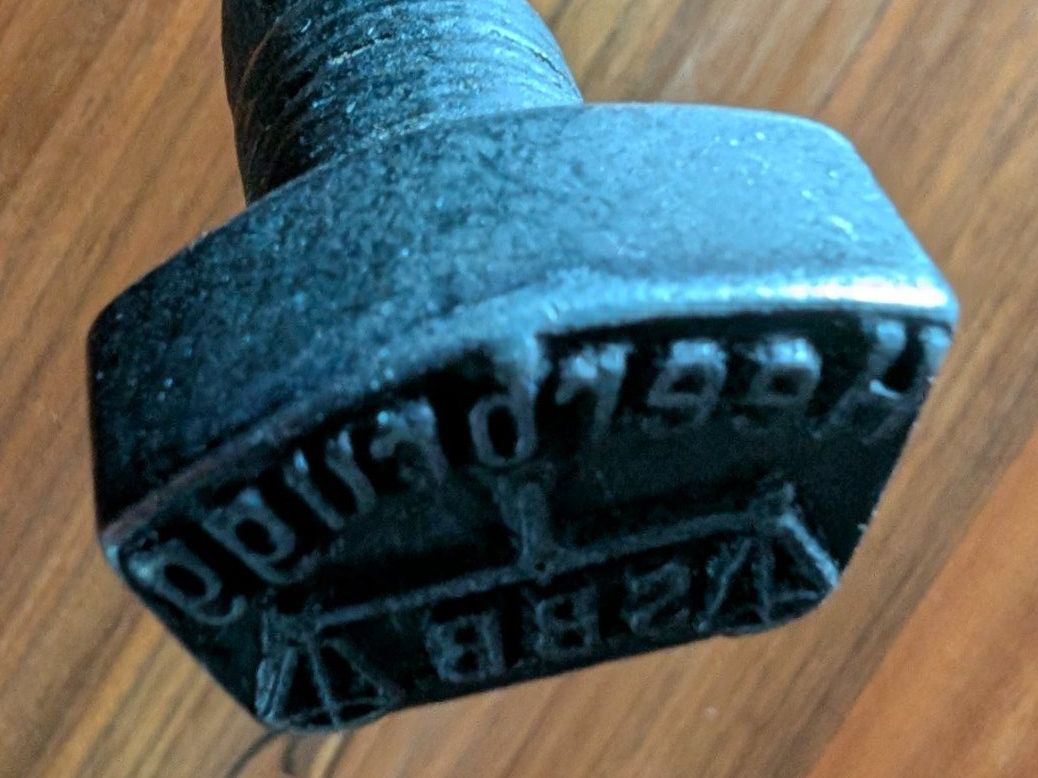 Timbri: historischer SBB Stempel "Heerbrugg" mit Holzgriff – Usato da Mönchaltorf venduto da Blechfreund 2