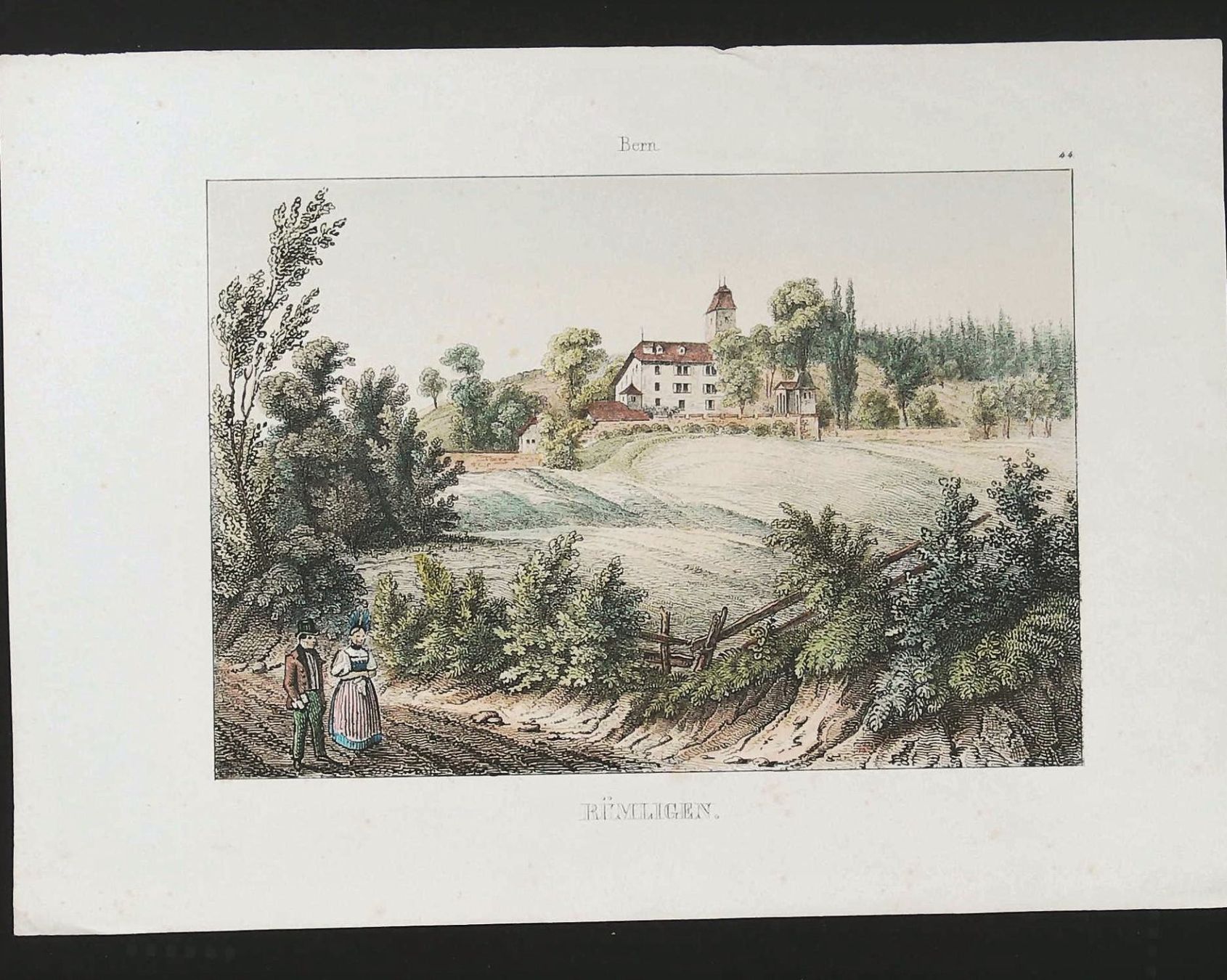 Incisioni: Rümligen von Wagner 1840 – Usato da Rafz venduto da Helvet32
