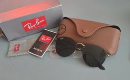 Ray-Ban Sonnenbrille – Schwarz/Gold – inkl. Etui & Zubehör