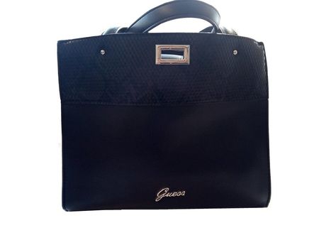Guess Handtasche schwarz mit Schlangenmuster, neuwertig