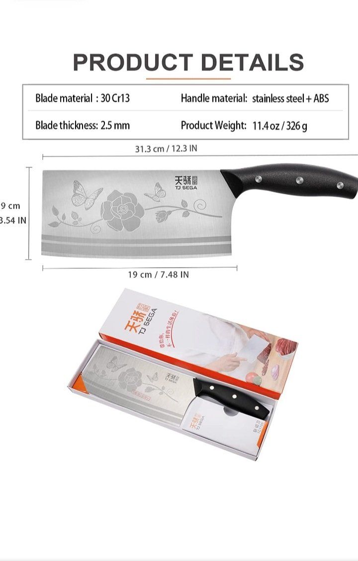 Coltelli da cucina: Hackmesser Chinesisches Kochmesser Professionelles 19 cm. – Nuovo e nell'imballaggio originale da Oberentfelden venduto da abz_l7vm 5