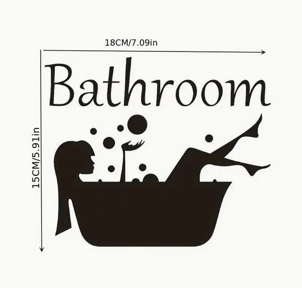 Sticker: BADETÜR AUFKLEBER "BATHROOM" NEU – Nuovo e nell'imballaggio originale da Bad Ragaz venduto da Schtupsi 1
