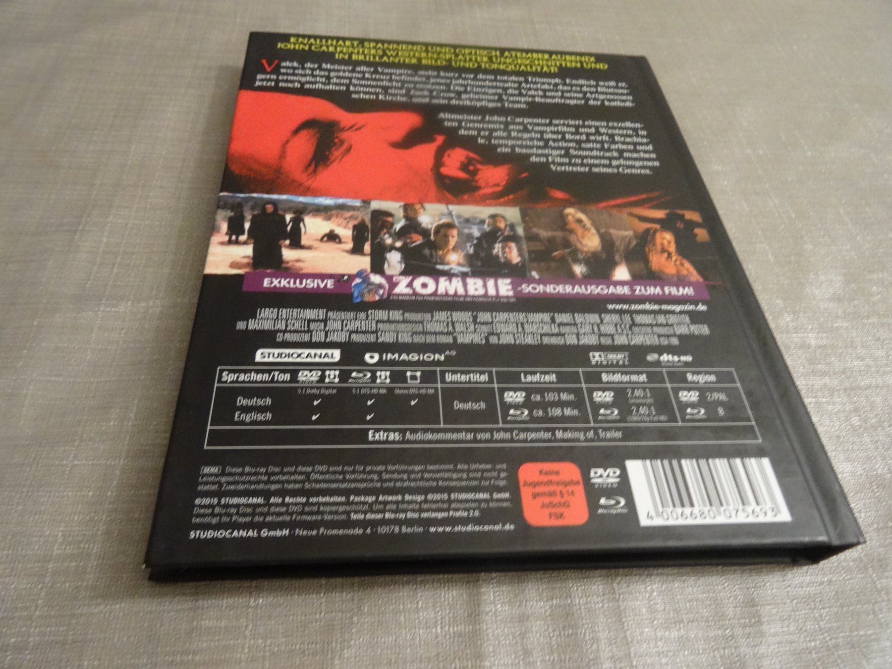 Tutti i DVDs: John Carpenter - Vampire - Limited Collection Mediabook – Usato da Olten venduto da Disc-Verkauf 3