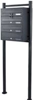 Bituxx 4er Standbriefkasten Grau
