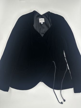 Elegante Armani Collezioni Samt Jacke, Schwarz, Grösse 40