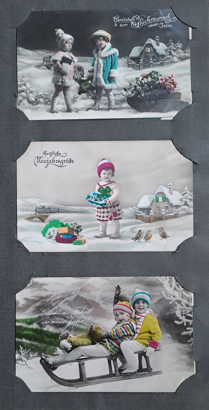 Cartes postales: 12 antike nostalgische Kitschkarten, Kinder, Christusbilder – D'occasion à Trogen par Limboo 2