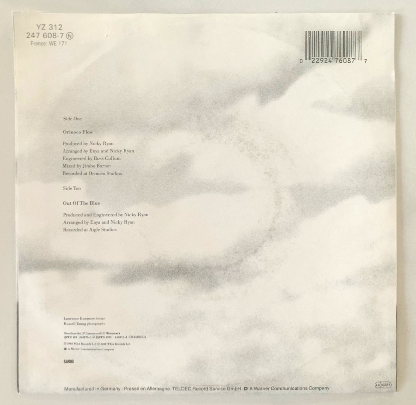 Vinyles: ENYA - ORINOCO FLOW – D'occasion à Bottens par hotter-than-hell 1