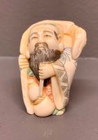 Netsuke Eines Unsterblichen Japanisch geschnitzt Mammut