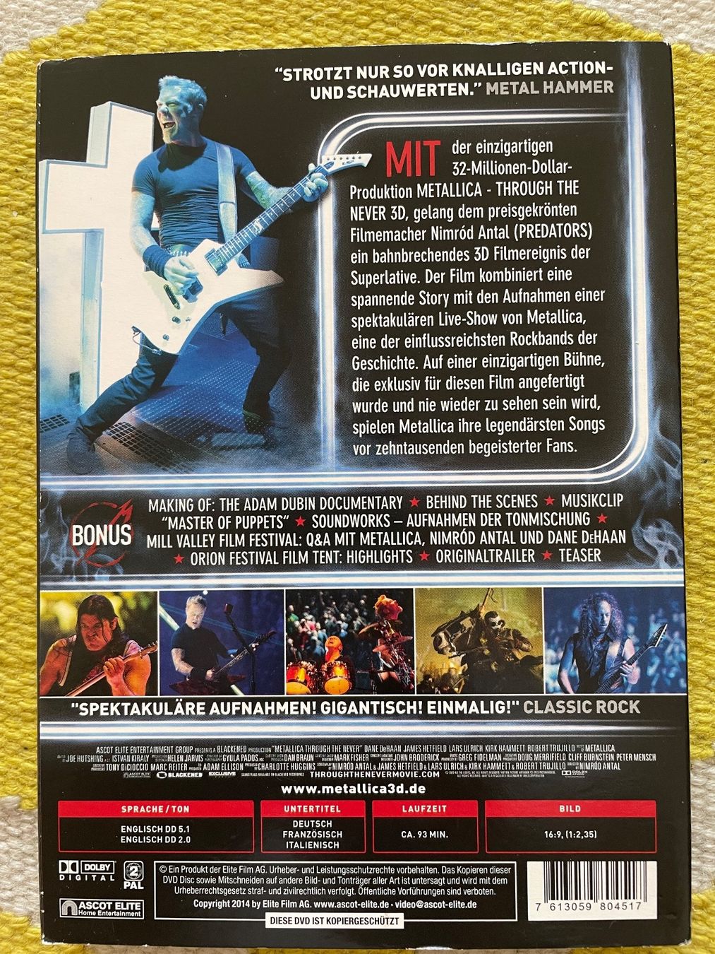 Tutti i DVDs: METALLICA-2DVD THROUGH THE NEVER – Usato da Rorschacherberg venduto da CD-Roli 1